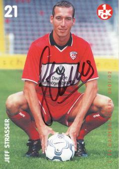 Jeff Strasser  2001/2002  FC Kaiserslautern  Fußball Autogrammkarte original signiert 