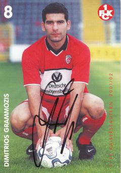 Dimitrios Grammozis  2001/2002  FC Kaiserslautern  Fußball Autogrammkarte original signiert 