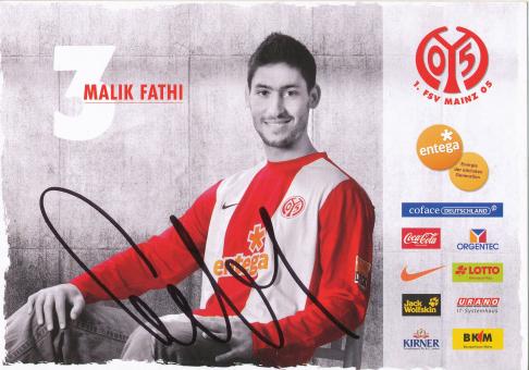 Malik Fathi  2009/2010  FSV Mainz 05  Fußball Autogrammkarte original signiert 