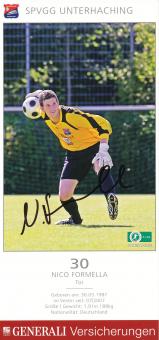 Nico Formella  2008/2009  SpVgg Unterhaching  Fußball Autogrammkarte original signiert 