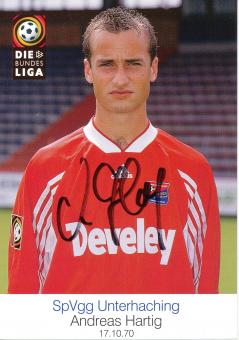 Andreas Hartig   1998/1999  SpVgg Unterhaching  Fußball Autogrammkarte original signiert 