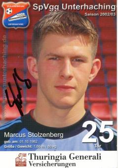 Marcus Stolzenberg  2002/2003  SpVgg Unterhaching  Fußball Autogrammkarte original signiert 