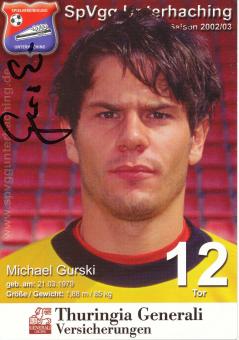 Michael Gurski  2002/2003  SpVgg Unterhaching  Fußball Autogrammkarte original signiert 