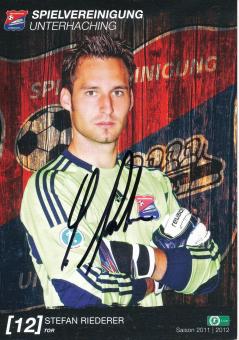 Stefan Riederer  2011/2012  SpVgg Unterhaching  Fußball Autogrammkarte original signiert 