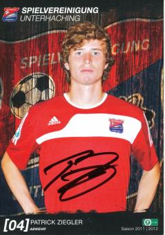 Patrick Ziegler  2011/2012  SpVgg Unterhaching  Fußball Autogrammkarte original signiert 
