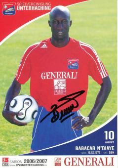 Babacar N`Diaye  2006/2007  SpVgg Unterhaching  Fußball Autogrammkarte original signiert 