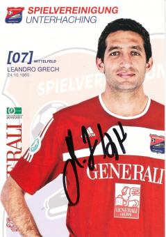 Leandro Grech   2010/2011  SpVgg Unterhaching  Fußball Autogrammkarte original signiert 