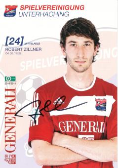 Robert Zillner  2010/2011  SpVgg Unterhaching  Fußball Autogrammkarte original signiert 