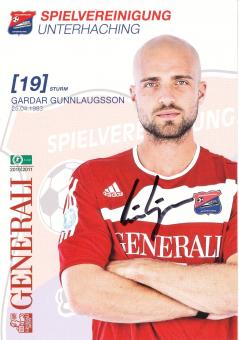 Gardar Gunnlaugsson  2010/2011  SpVgg Unterhaching  Fußball Autogrammkarte original signiert 