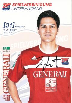 Tim Jerat  2010/2011  SpVgg Unterhaching  Fußball Autogrammkarte original signiert 