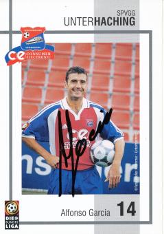 Alfonso Garcia  2000/2001  SpVgg Unterhaching  Fußball Autogrammkarte original signiert 