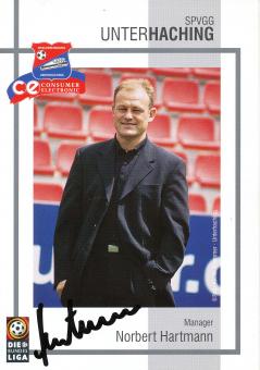 Norbert Hartmann  2000/2001  SpVgg Unterhaching  Fußball Autogrammkarte original signiert 