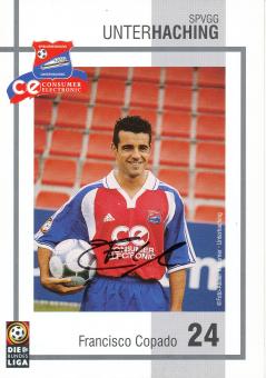 Francisco Copado  2000/2001  SpVgg Unterhaching  Fußball Autogrammkarte original signiert 