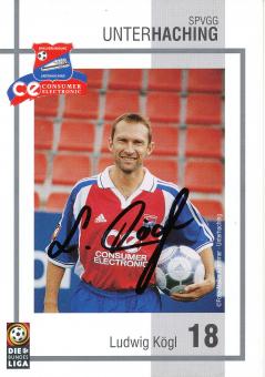 Ludwig Kögl  2000/2001  SpVgg Unterhaching  Fußball Autogrammkarte original signiert 