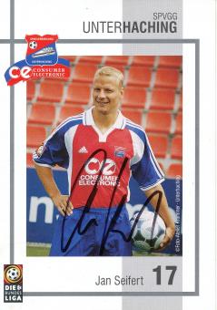Jan Seifert   2000/2001  SpVgg Unterhaching  Fußball Autogrammkarte original signiert 