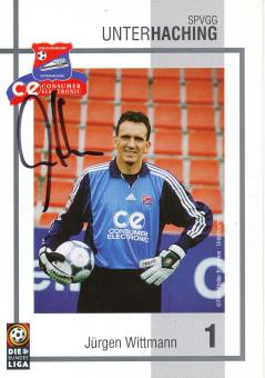 Jürgen Wittmann  2000/2001  SpVgg Unterhaching  Fußball Autogrammkarte original signiert 