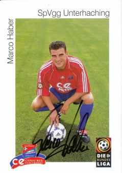 Marco Haber  1999/2000  SpVgg Unterhaching  Fußball Autogrammkarte original signiert 