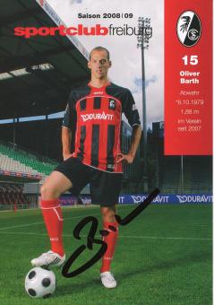 Oliver Barth  2008/2009  SC Freiburg Fußball Autogrammkarte original signiert 