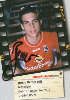 Bruno Berner  2002/2003  SC Freiburg Fußball Autogrammkarte original signiert 
