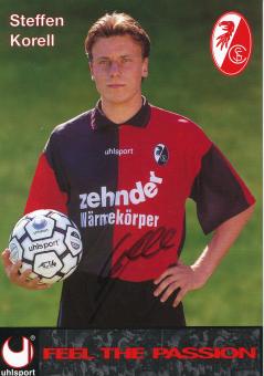 Steffen Korell  1996/1997  SC Freiburg Fußball Autogrammkarte original signiert 