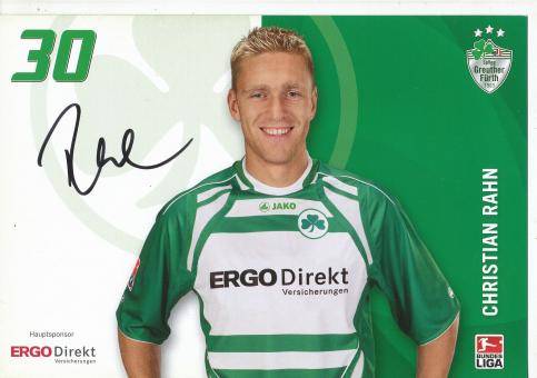 Christian Rahn  2009/2010  SpVgg Greuther Fürth  Fußball Autogrammkarte original signiert 