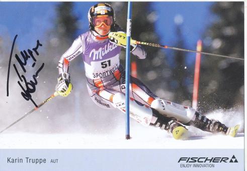 Karin Truppe  AUT   Ski Alpin Autogrammkarte original signiert 