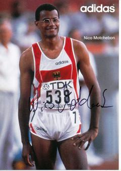 Nico Motchebon  Leichtathletik  Autogrammkarte original signiert 