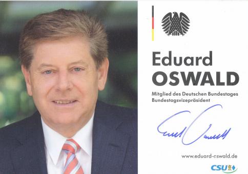 Eduard Oswald  Politik  Autogrammkarte original signiert 