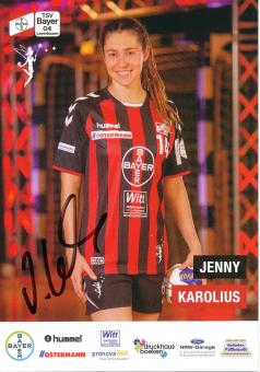 Jenny Karolius  2018/2019  Bayer 04 Leverkusen Frauen Handball Autogrammkarte original signiert 