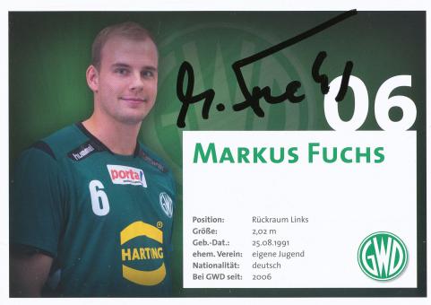 Markus Fuchs  GWD Minden Handball Autogrammkarte original signiert 