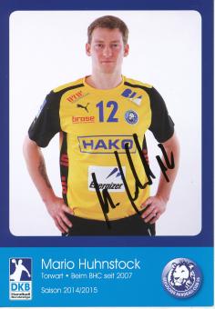 Mario Huhnstock  2014/2015  Bergischer HC  Handball Autogrammkarte original signiert 