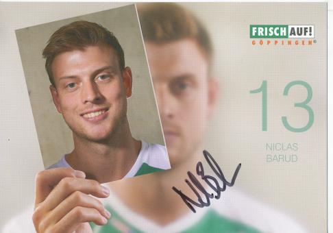 Niclas Barud  Frisch Auf Göppingen  Handball Autogrammkarte original signiert 