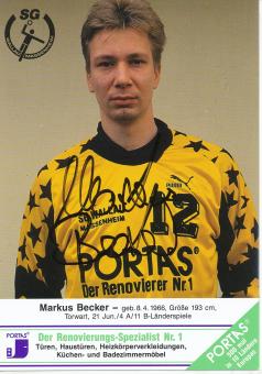 Markus Becker  SG Wallau Massenheim  Handball Autogrammkarte original signiert 
