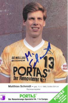 Matthias Schmidt  SG Wallau Massenheim  Handball Autogrammkarte original signiert 