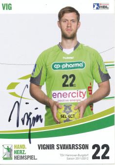 Vignir Svavarsson  2011/2012  TSV Hannover Burgdorf  Handball Autogrammkarte original signiert 