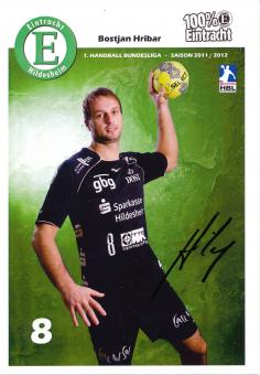 Bostjan Hribar  2011/2012  TSV Eintracht Hildesheim  Handball Autogrammkarte original signiert 