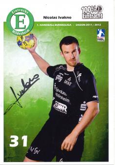 Nicolas Ivakno  2011/2012  TSV Eintracht Hildesheim  Handball Autogrammkarte original signiert 