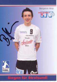 Benjamin Hinz  Stralsunder HV  Handball Autogrammkarte original signiert 