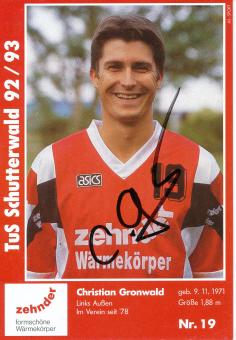 Christian Gronwald  1992/1993 TuS Schutterwald  Handball Autogrammkarte original signiert 