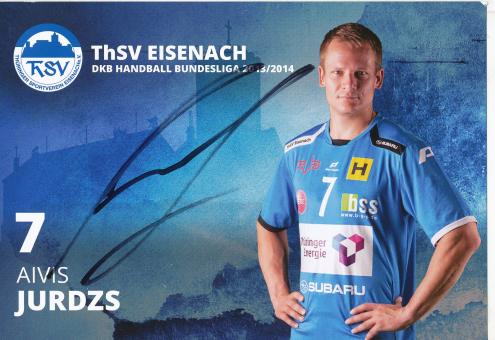Aivis Jurdzs  2015/2016  ThSV Eisenach  Handball Autogrammkarte original signiert 
