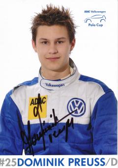 Dominik Preuss  VW Auto Motorsport Autogrammkarte original signiert 