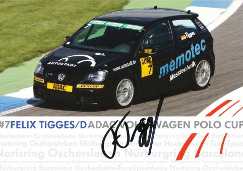 Felix Tigges  VW Auto Motorsport Autogrammkarte original signiert 
