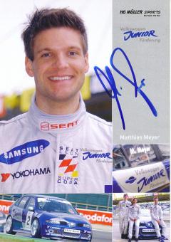Matthias Meyer   Seat  Auto Motorsport Autogrammkarte original signiert 