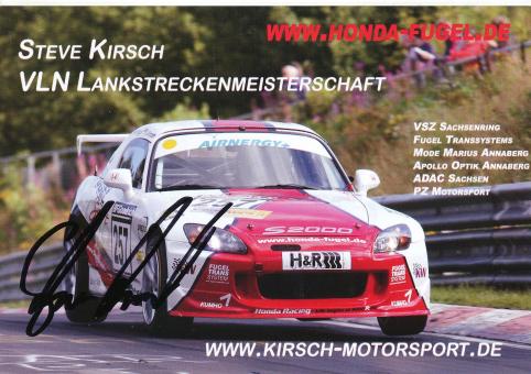 Steve Kirsch  Honda  Auto Motorsport Autogrammkarte original signiert 