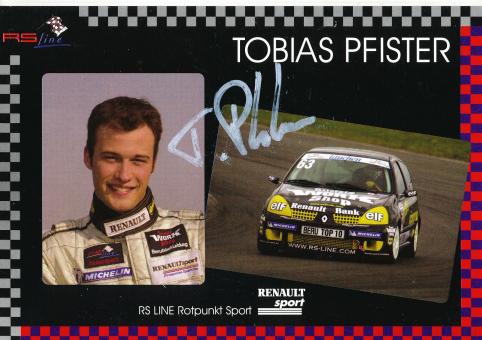 Tobias Pfister  Renault  Auto Motorsport Autogrammkarte original signiert 