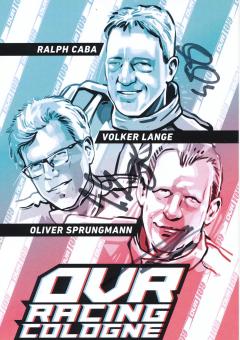Caba, Lange, Sprungmann  Auto Motorsport Autogrammkarte original signiert 