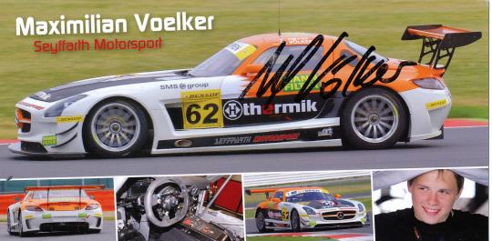 Maximilian Voelker  Mecedes  Auto Motorsport Autogrammkarte original signiert 