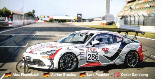 Fielenbach, Brusius, Peucker, Sandberg   Auto Motorsport Autogrammkarte original signiert 