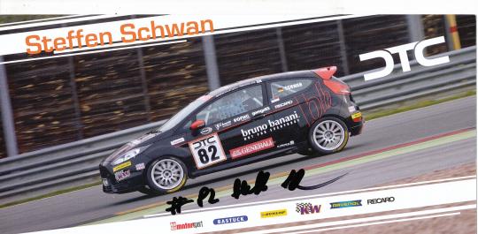 Steffen Schwan   Auto Motorsport Autogrammkarte original signiert 