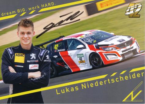 Lukas Niedertscheider  Peugeot  Auto Motorsport Autogrammkarte original signiert 